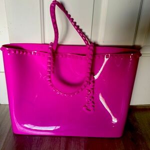 Carmensol Angelica Jelly Large tote in Hot Pink